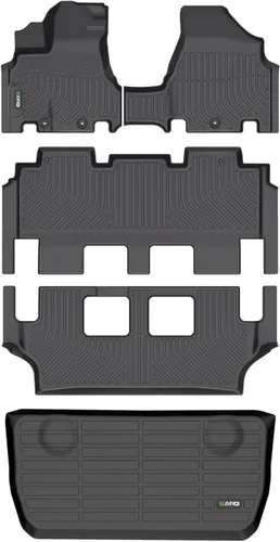 Miniatura 30 de HAFIDI® - Tapetes para auto con almacenamiento debajo del asiento, para todo clima, antideslizantes, de elastómero termoplástico, para la primera