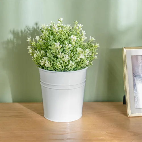 Miniatura 6 de Dahey 10 macetas colgantes de metal y hierro para barandilla, balcón, jardín, decoración del hogar, soportes para flores con ganchos desmontables