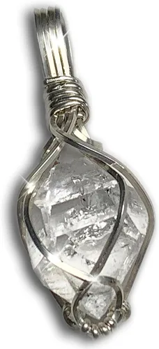66 necklace pendant gemstones choose from moldavite, citrine, or herkimer diamond