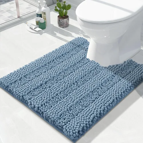 Miniatura 37 de Yimobra Alfombras lavables para baño, alfombra de baño de chenilla súper suave y absorbente para piso y alfombra, alfombra antideslizante de secado