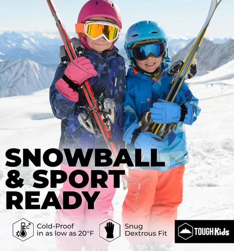 Miniatura 6 de Guantes de esquí y nieve para niños de invierno Guantes de esquí, snowboard, Shoveling impermeable, resistente al viento, carcasa térmica y palma
