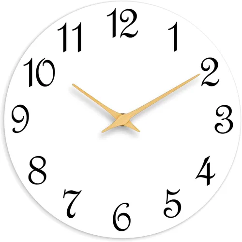 Miniatura 11 de Roymnie Reloj de Pared, Relojes de Pared Modernos de 10 Pulgadas Operados con Batería, Reloj Silencioso Sin Tictac Decorativo para Cocina, Sala