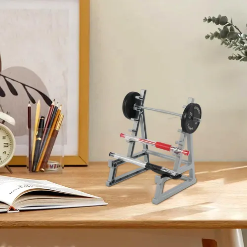 Miniatura 7 de Soporte para Barra de Halterofilia Porta Lápices, Soporte para Barra de Sentadillas Porta Lápices para Entusiastas del Fitness y Fans