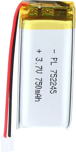Miniatura 16 de Batería recargable Lipo de polímero de litio de 3.7V 3000mAh 605080 con conector PH2.0.000 in JST para altavoz y dispositivo inalámbrico
