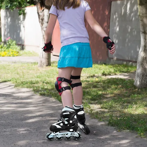 Miniatura 7 de Patines en línea para niños, niñas y jóvenes, todas las ruedas iluminadas con marco de aluminio para principiantes de 5 a 12 años, perfectos