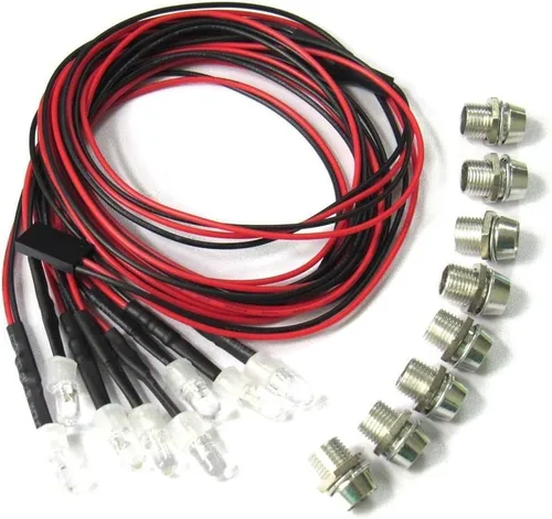 Miniatura 3 de ShareGoo - Kit de faros delanteros LED de 8 LED, accesorios compatibles con Traxxas HSP Tamiya Redcat RC4WD Axial SCX10 RC Car Truck Tank Crawler