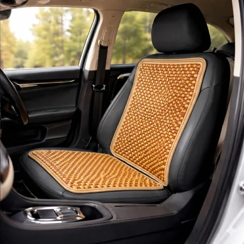 Miniatura 2 de ZONETECH Cojín para Asiento de Conductor de Madera con Cuentas - Protector de Asiento Universal Masajeador Cómodo para Coche con Alta Ventilación