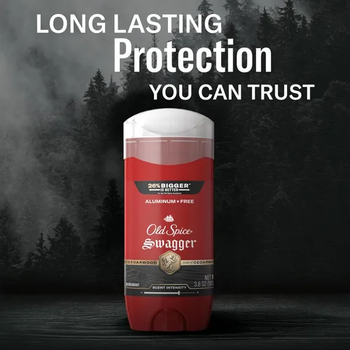 Miniatura 7 de Old Spice Desodorante sin aluminio para hombres, protección contra olores 24/7, frescura 24/7 y aroma duradero, Swagger con aroma a madera de cedro