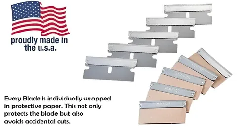 Miniatura 4 de FitAll - Paquete de 10 cuchillas de afeitar de repuesto de un solo filo, (10 hojas de afeitar de un solo filo) fabricadas en Estados Unidos