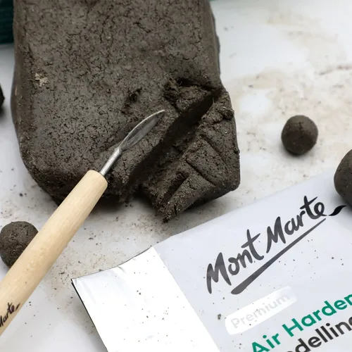 Miniatura 6 de Mont Marte Arcilla de modelado endurecedor por aire, 1.1 libras (17.64 oz) en granito, arcilla de color piedra para esculpir, efecto de brillo