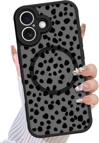 Miniatura 65 de TEAUGHT Compatible con iPhone 11 Funda con patrón lindo estampado de leopardo negro guepardo + protector de pantalla a prueba de golpes, funda