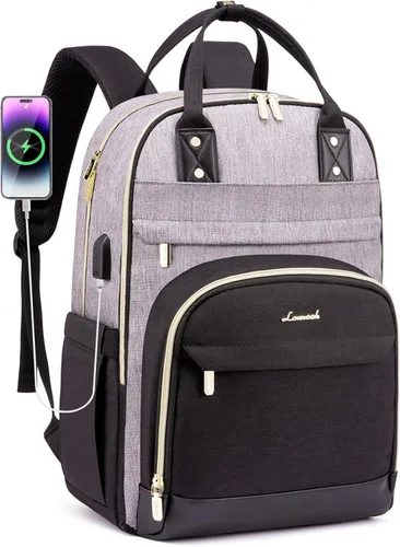Miniatura 28 de LOVEVOOK Mochila para mujer, mochila para laptop de 15.6 pulgadas, mochilas escolares, bolsa antirrobo, bolsa antirrobo impermeable