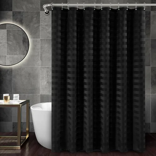Miniatura 9 de PANGSINNE Cortina de ducha para cubículo de 60 pulgadas - Cortina de ducha de tela gruesa resistente para baño, juego de cortina de baño de lujo