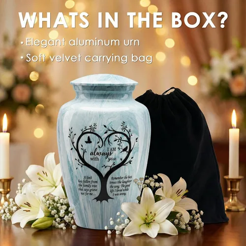 Miniatura 7 de Urna hecha a mano para cenizas humanas, grandes urnas decorativas de cremación, urna funeraria conmemorativa para hombres y mujeres adultos