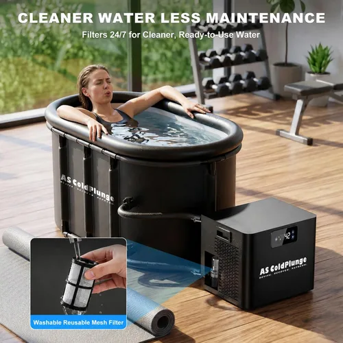 Miniatura 6 de AS ColdPlunge Enfriador de Agua para Baños de Hielo para Sumersión Fría, Enfriador de Sumersión Fría de 1/3 HP con Filtro Integrado y Bomba, Bomba