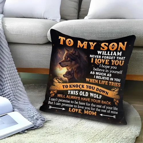 Miniatura 7 de Hyturtle Almohada personalizada para mi hijo – Regalos de mamá a hijo adulto – Regalos inspiradores en cumpleaños – Regalos de graduación