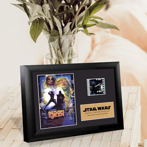 Miniatura 5 de Star Wars Episodio VI El retorno del Jedi Edición especial de celdas de película auténtica de 35mm, Display 7x5, para hogar y oficina, negro