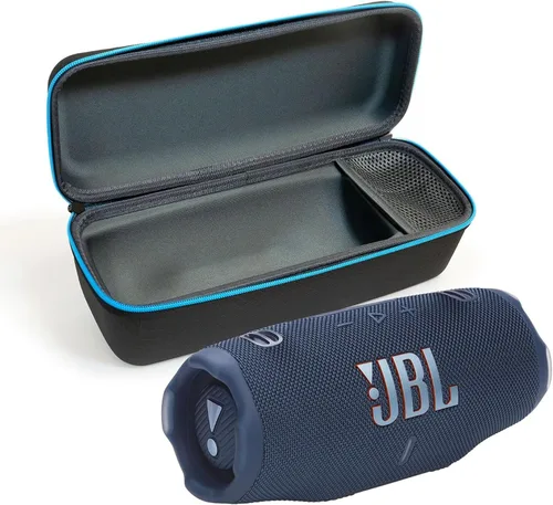 JBL Charge 6 (Azul) + Paquete con funda protectora de carcasa dura divvi! (Negro)