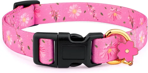 Miniatura 10 de Collar de perro hecho a mano para perros pequeños, medianos y grandes, amarillo limón con colgante, collar de moda para otoño e invierno (Pequeño)