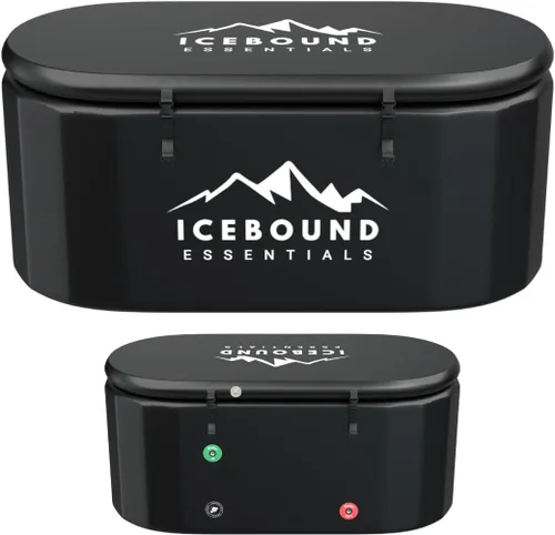 Bañera de inmersión fría inflable - XL, negro - baño de hielo de 150 galones - Compatible con enfriadores - Inflable