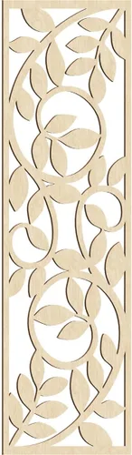 Miniatura 114 de 9 3/8"W x 24 3/8"H x 1/4"T Utica Decorativo Fretwork Madera Paneles de Pared, Abedul