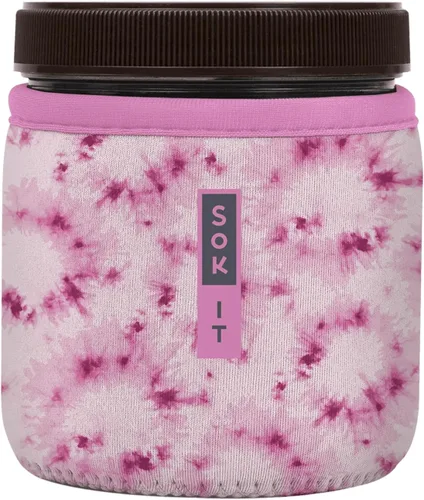 Miniatura 156 de Sok It IceCreamSok - Funda de neopreno aislada (flores abstractas, pintas de helado cónicas)