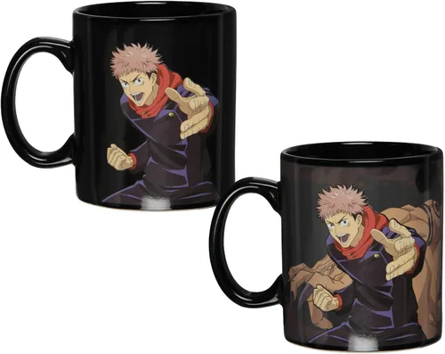Miniatura 5 de Jujutsu Kaisen Yuji Itadori Anime Manga Taza de Té y Café Cambia de Color con Reacción al Calor 16 OZ