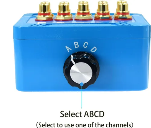 Miniatura 5 de Sin alimentación externa Sin ruido 4 vías 1 en 4 salida o 4 en 1 salida Audio Selector de sonido RCA hembra estéreo 4 canales Splitter switcher Caja
