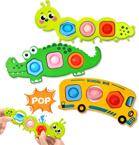 Juguetes sensoriales para aliviar la ansiedad, 3 unidades, actividades de viaje en avión para niños pequeños, bolsas de regalo, juguetes para la