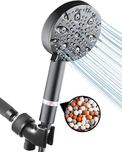 Miniatura 6 de Cabezal de ducha cromado original de 9 modos de pulverización, experiencia de lujo, 9 flujos de agua únicos para una máxima relajación, fácil