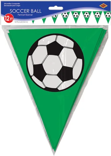 Miniatura 5 de Beistle Banderín de balón de fútbol, 10 pulgadas por 12 pies