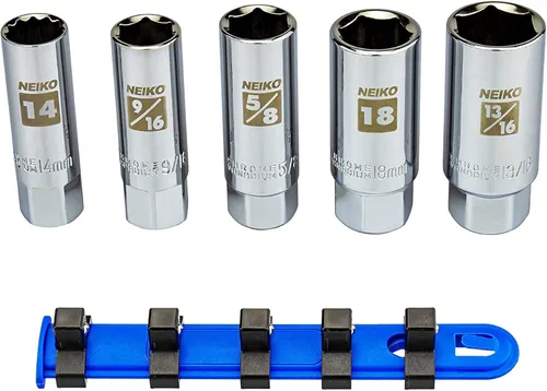 Miniatura 8 de Neiko 02479A - Trinquete de herramientas mecánicas de color de 1/2 pulgada, juego de zócalos, 68 piezas estándar y profundo SAE tamaños de 3/8 a