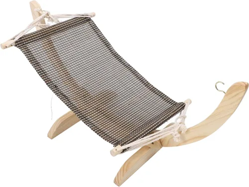 Miniatura 2 de Cat Hammock Bed, Elevated Comfortable Breathable Wooden Cat Bed, Raised with Removable Washable Cover for Indoor Cats Small Dogs Kittens