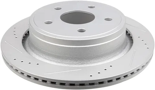 Miniatura 4 de SCITOO Rotores de disco D/S delanteros de 13.23 pulgadas y traseros de 13.86 pulgadas + pastillas de freno de cerámica de repuesto para Chrysler