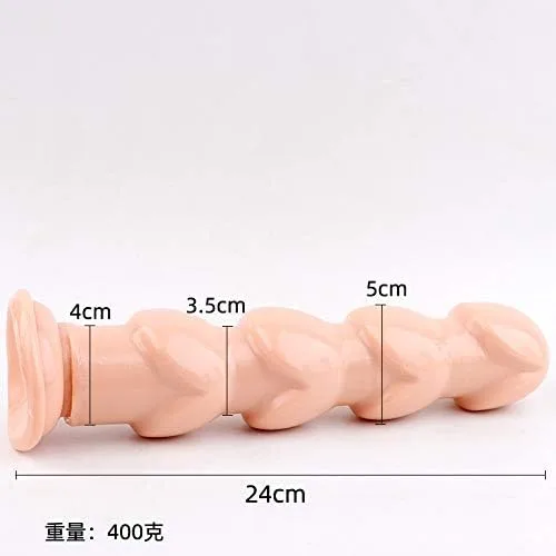 Miniatura 3 de Pagoda de silicona enorme de 9.5 pulgadas/9.4 in con ventosa de partículas grandes. Consoladores suaves estimulador de vagina para el punto G