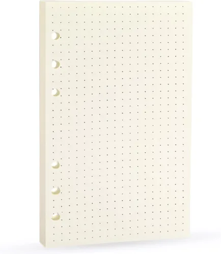 Miniatura 3 de Insertos de planificador A5, recargables para repuestos Filofax, arphia, 6 anillas, puntos, líneas, cuadrículas, lisos, 80 hojas/160 páginas para un