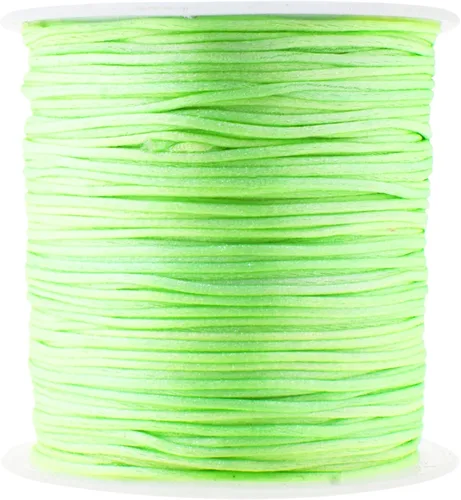Miniatura 17 de Mandala Crafts Cordón de Satén de Nailon 2mm Cordón Rattail Champagne - 100 Yardas Cordón de Nailon Chino para Nudos Cordón de Seda Cola de Rata