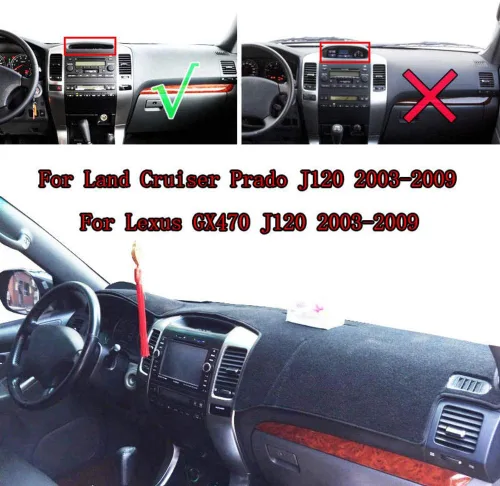 Miniatura 2 de LEFEDA Para Toyota Land Cruiser Prado J120 2003-2005 2006 2007 2008 2009, salpicadero cubierta de salpicadero, alfombrilla para sombrilla