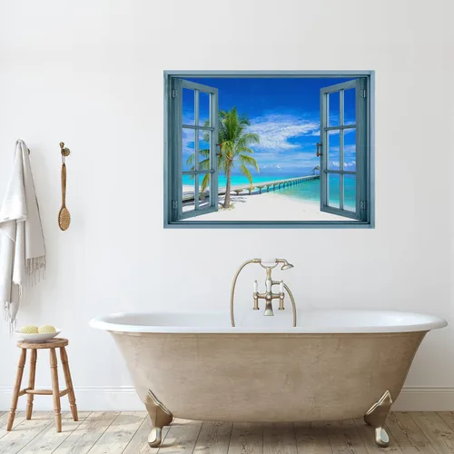 Miniatura 20 de wall26 Adhesivo de pared extraíble/mural de pared Spring on the Plains Creative Window View Decoración de pared - 36 x 48 pulgadas Primavera