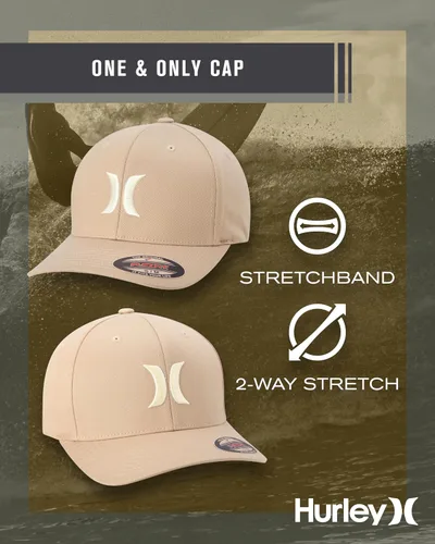 Miniatura 79 de Hurley Gorra de béisbol para hombre - Flexfit - Gorras de béisbol ajustadas para hombre (tamaños: S-XL)