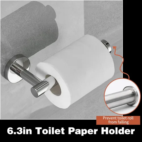 Miniatura 3 de Juego de accesorios de baño de 10 piezas, juego de accesorios de baño de níquel cepillado, incluye barras de toalla de mano de 16 pulgadas, soportes