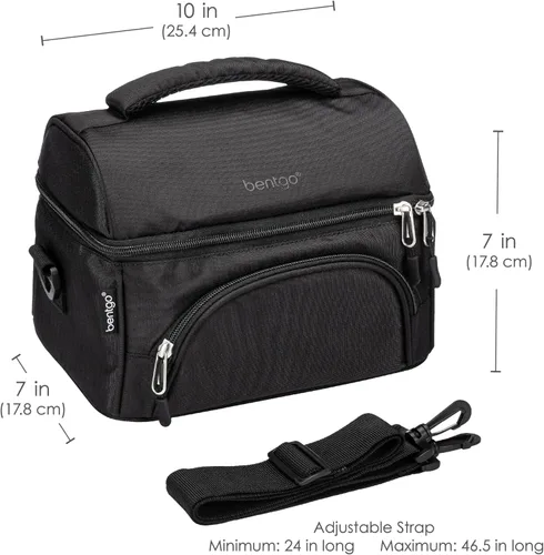 Miniatura 6 de Bentgo® Bolsa de almuerzo Deluxe - Lonchera duradera y aislada con bolsillo exterior con cremallera, bolsillo interior de malla, correas acolchadas