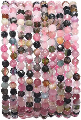 Miniatura 21 de BEADIA Cuentas Facetadas de Piedra Natural Amazonita Rondelle 3x4mm Cuentas Semipreciosas Sueltas para Hacer Joyas 38cm