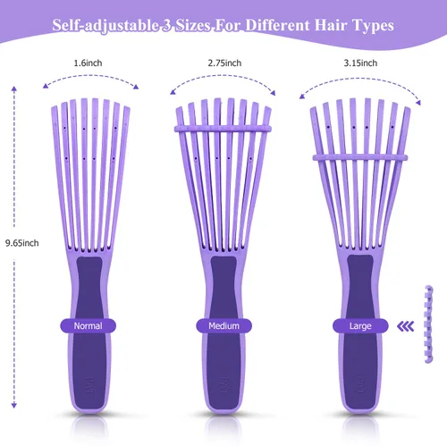 Miniatura 3 de Cepillo Desenredante para Cabello, cepillo desenredante para adultos y niños, juego de peines para cabello rizado, ondulado y ensortijado