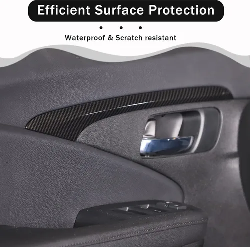 Miniatura 3 de 2 piezas de tira decorativa interior para puerta delantera para Honda Pilot 2016 2017 2018 2019 2020 2021 2022, protector de pegatina para panel