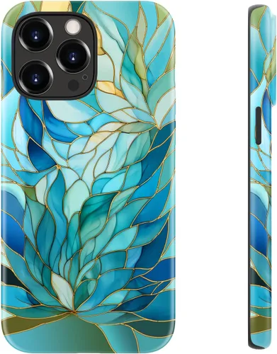 Miniatura 57 de LUHOURI Funda para iPhone 12 Mini, compatible con carga inalámbrica, doble capa, interior de silicona suave + carcasa exterior dura, bonito diseño