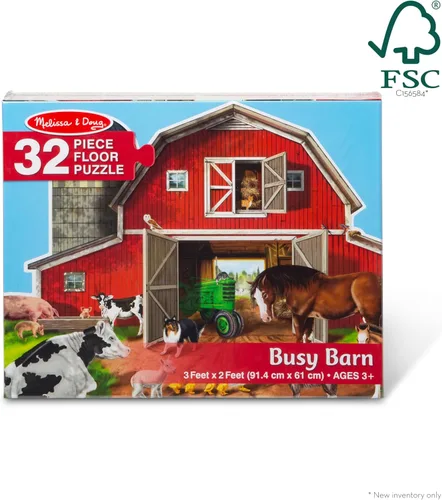 Miniatura 6 de Melissa & Doug - Rompecabezas de suelo con forma de granero