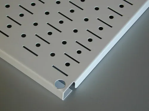 Miniatura 5 de Organizador de herramienta control de pared 30-wrk-400wb estándar panel perforado mesa de trabajo de metal Pegboard negro con accesorios rojos