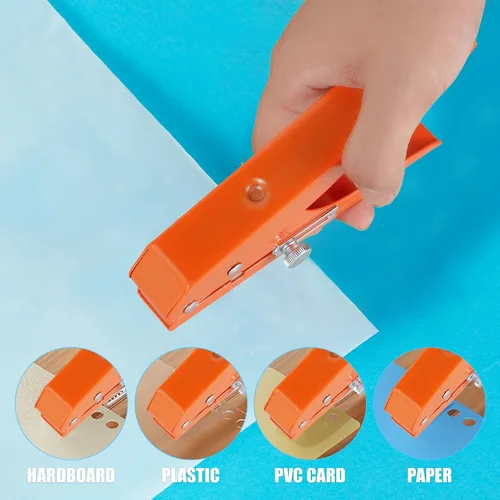 Miniatura 4 de Perforadora de un solo agujero, perforadora de agujero de alta resistencia, perforadora de papel de mano, alicates de perforación de bandas de borde