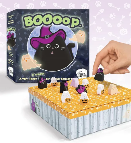 Miniatura 6 de BOOoop de Smirk & Dagger: Adorable juego de mesa de estrategia para 2 jugadores, con 34 piezas de gatos y gatitos, edición de Halloween con nuevos